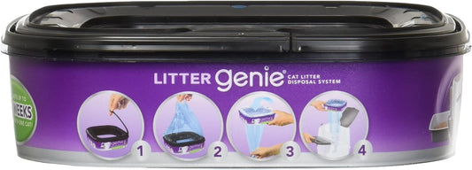 Six pack of genuine standard replacement cartridges for cat litter pails.