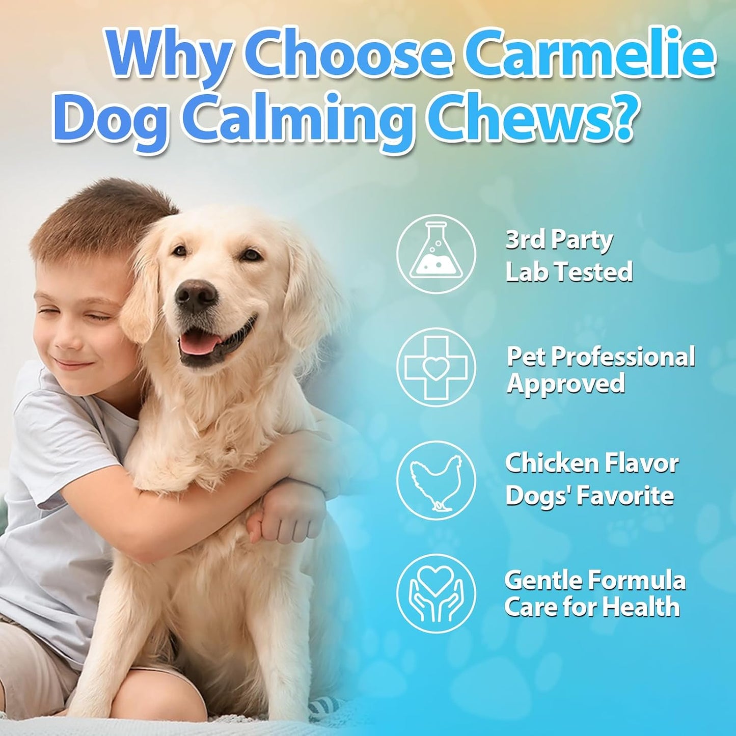 Carmelie Hemp Calming Chews for Dogs, Advanced Dog Calming Treats for Dogs Anxiety and Stress Relief with Valerian Root Chamomile Melatonin- Separation, Barking, Stress & Sleep- 200 ct Chicken Flavor - Image 9