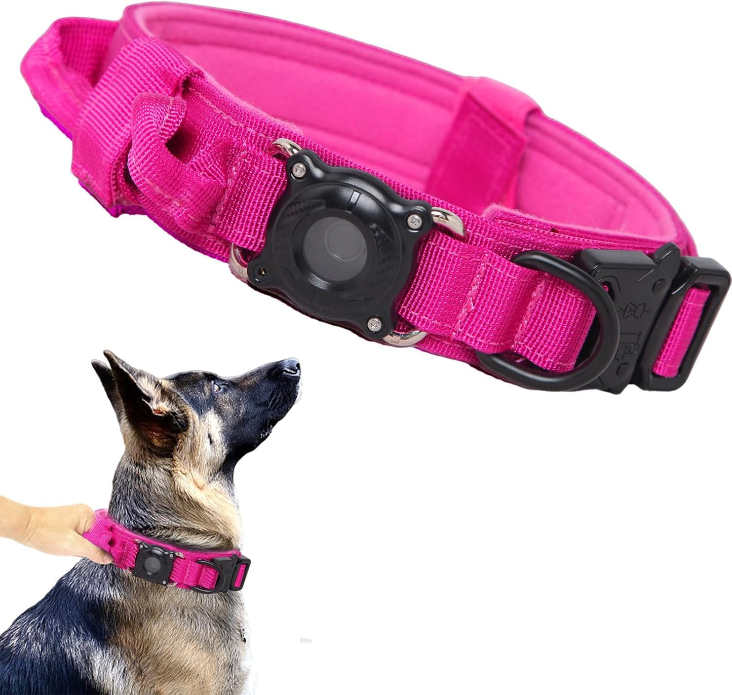 Tactical Dog Collar Adjustable Military Nylon Dog Collar with Control Handle and Heavy Duty Metal Buckle for Medium and Large Dogs (Brown,L) - Image 15