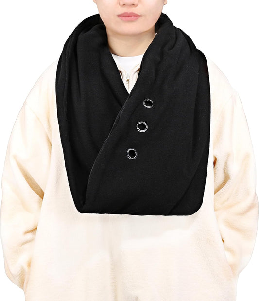 Pet Bonding Scarf - Carry Bonding Pouch - for Chinchillas, Hedgehogs, Rats, Sugar Gliders, Guinea Pigs, Rabbits, Hamsters, Gerbils, Squirrels, Ferrets, Kittens, Parrots, Birds, Reptiles (Black) - Image 2