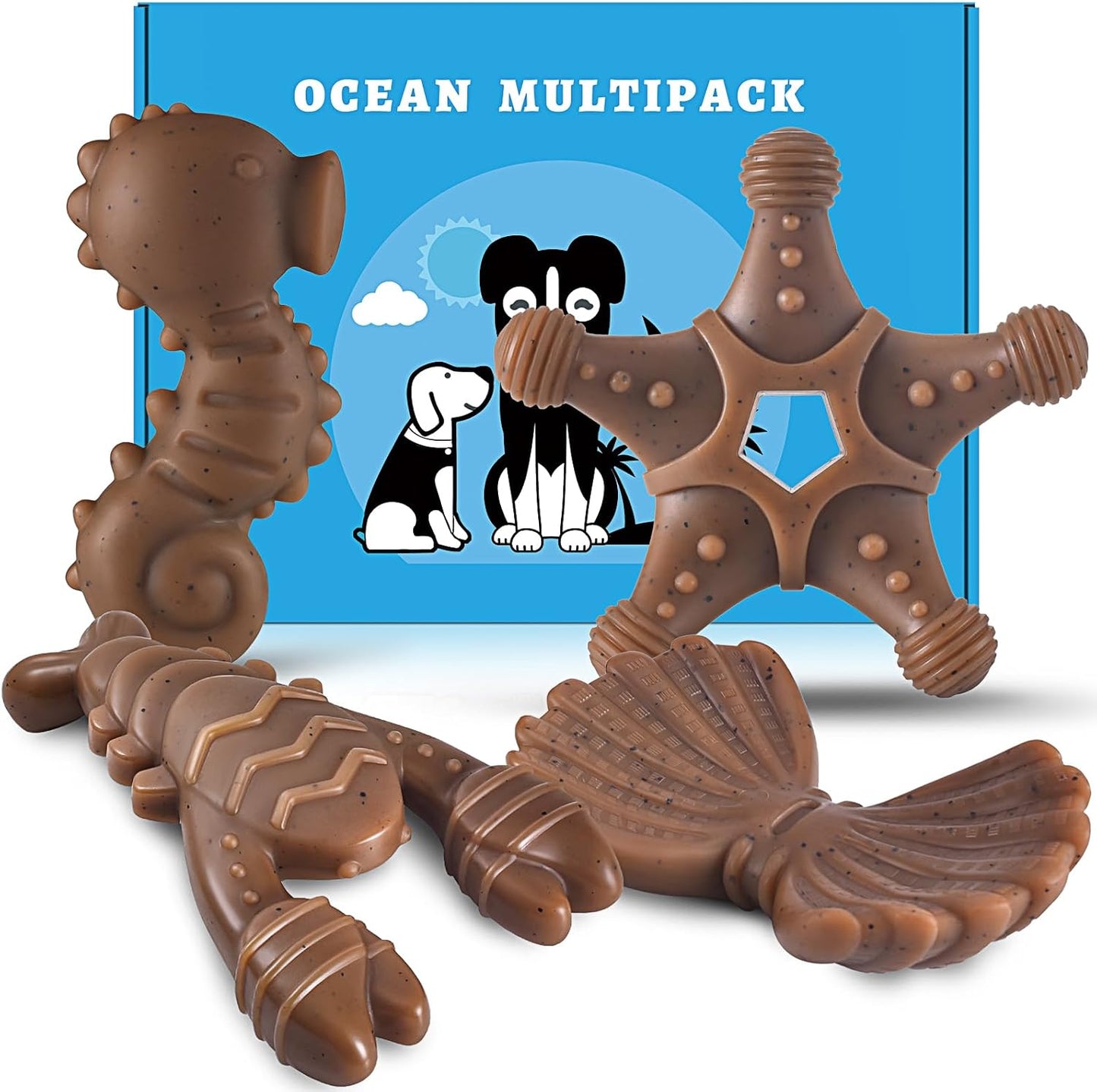 NEZIN Dog Toys for Aggressive Chewers, Indestructible Toys for Large Dogs, Dog Chew for Large Medium Small Breed, 3 Pack Super Chewer with Tough Nylon, Gift for Dogs - Image 10