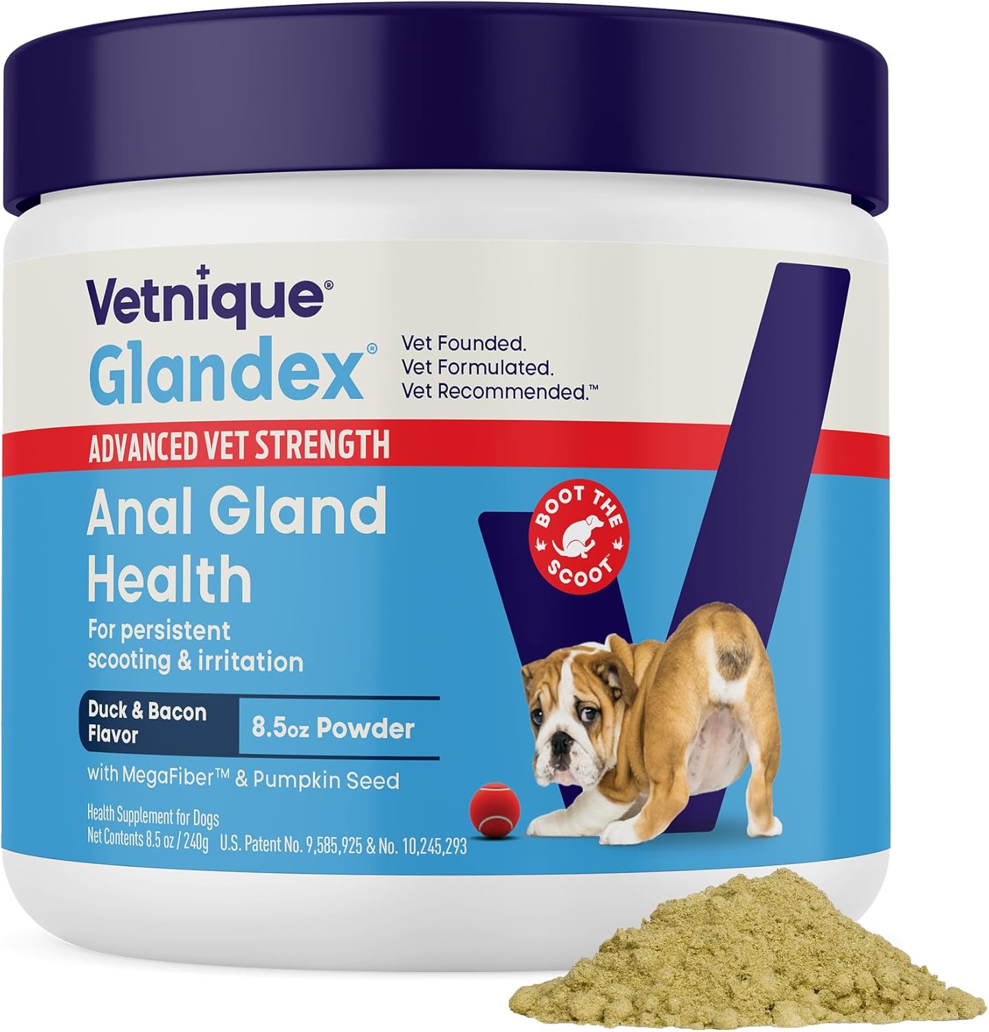 Vetnique Glandex for Dogs Anal Gland Powder, Support for Scooting & Fishy Odor, Boot The Scoot Fiber Supplement, Pumpkin Powder & Probiotics for Dogs with Digestive Enzymes (5.5oz Powder, Beef Liver) - Image 15