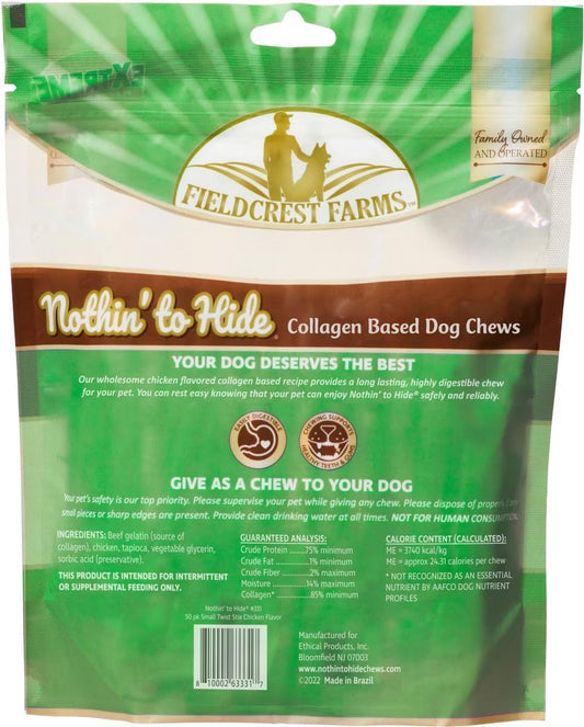 Natural rawhide alternative small twist stix for dogs