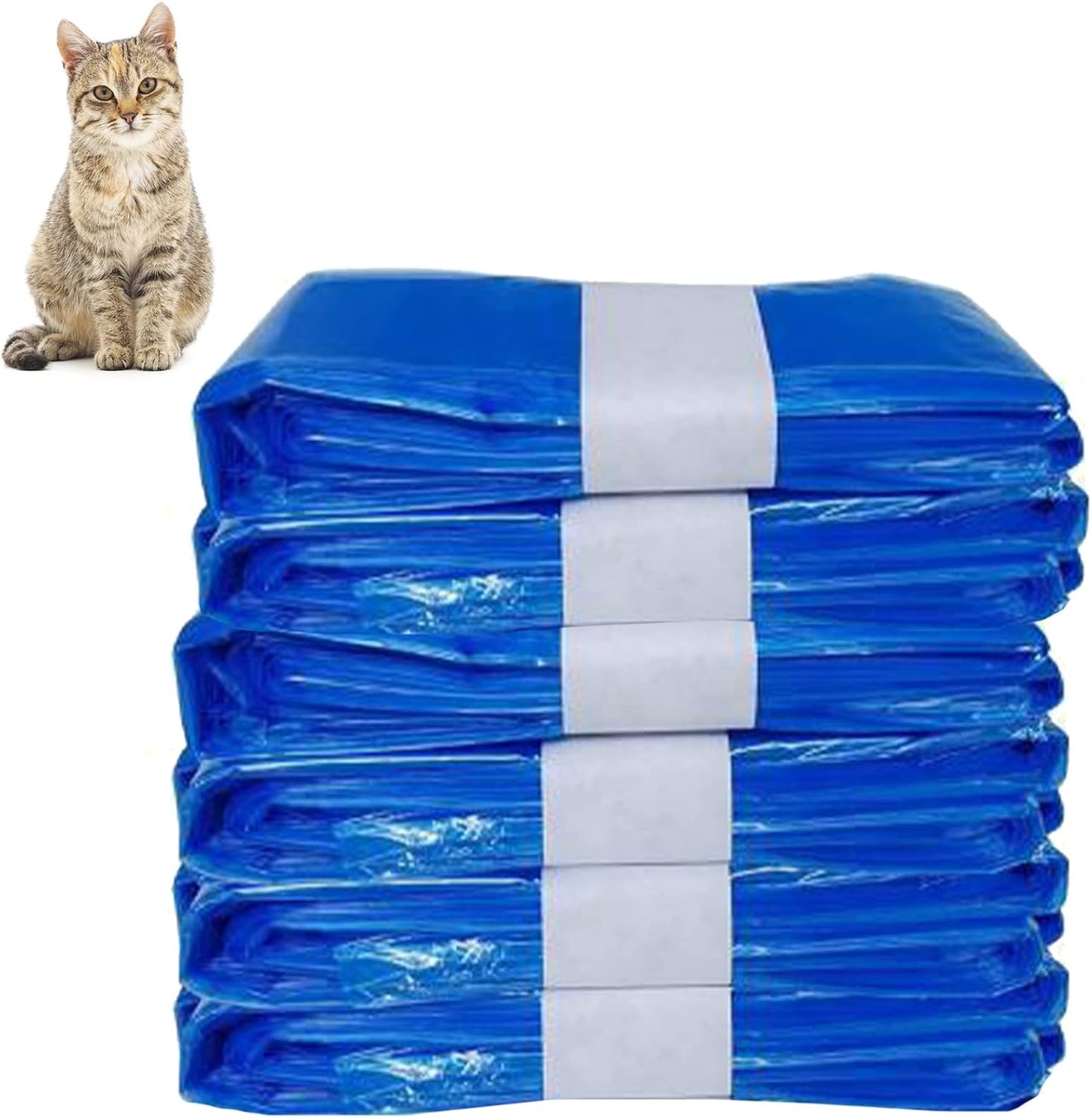 Generic replacement plastic liner bags for indoor feline waste management pails