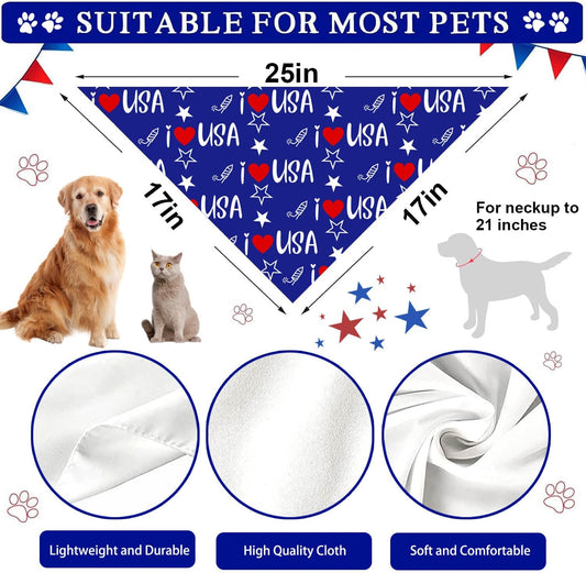 XGXHZYLC double layer adjustable independence day cat scarf close up fabric detail