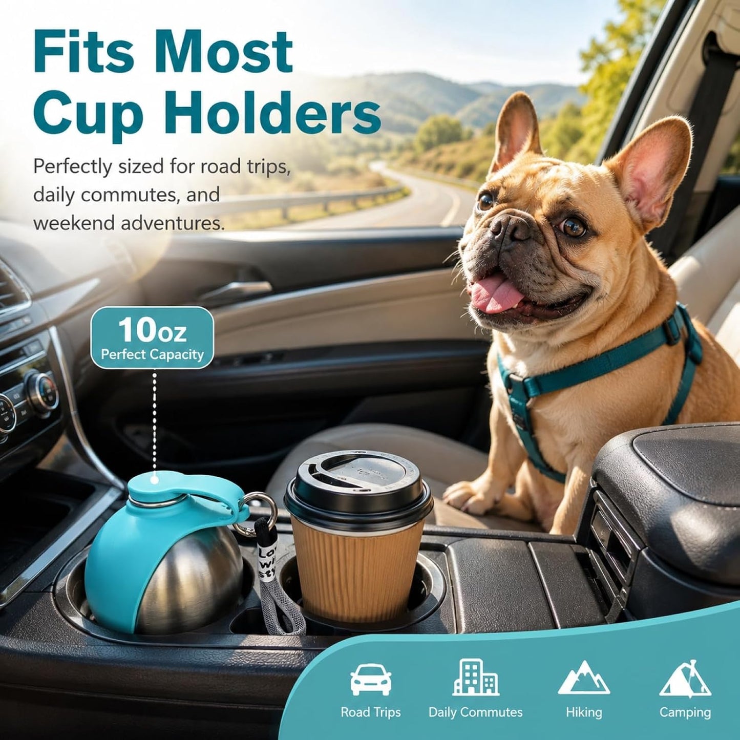 Full retail packaging of the authentic imported Aofanpet ten ounce stainless steel travel bowl.