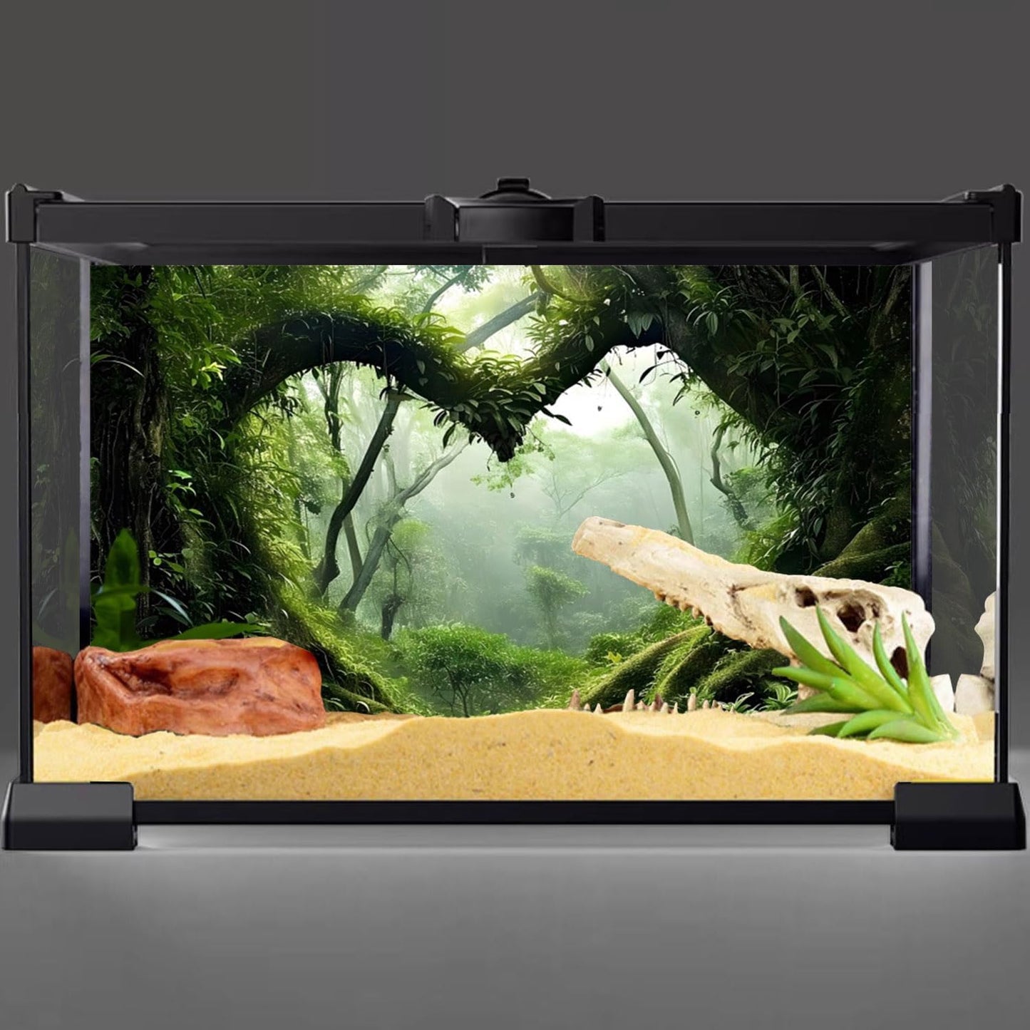 AWERT Tropical Forest Vivarium Background package details including double sided mounting tape.