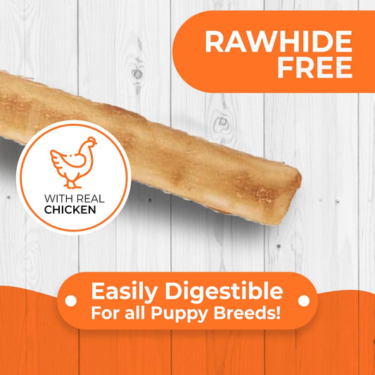 Canine Naturals rawhide free puppy sticks packaging