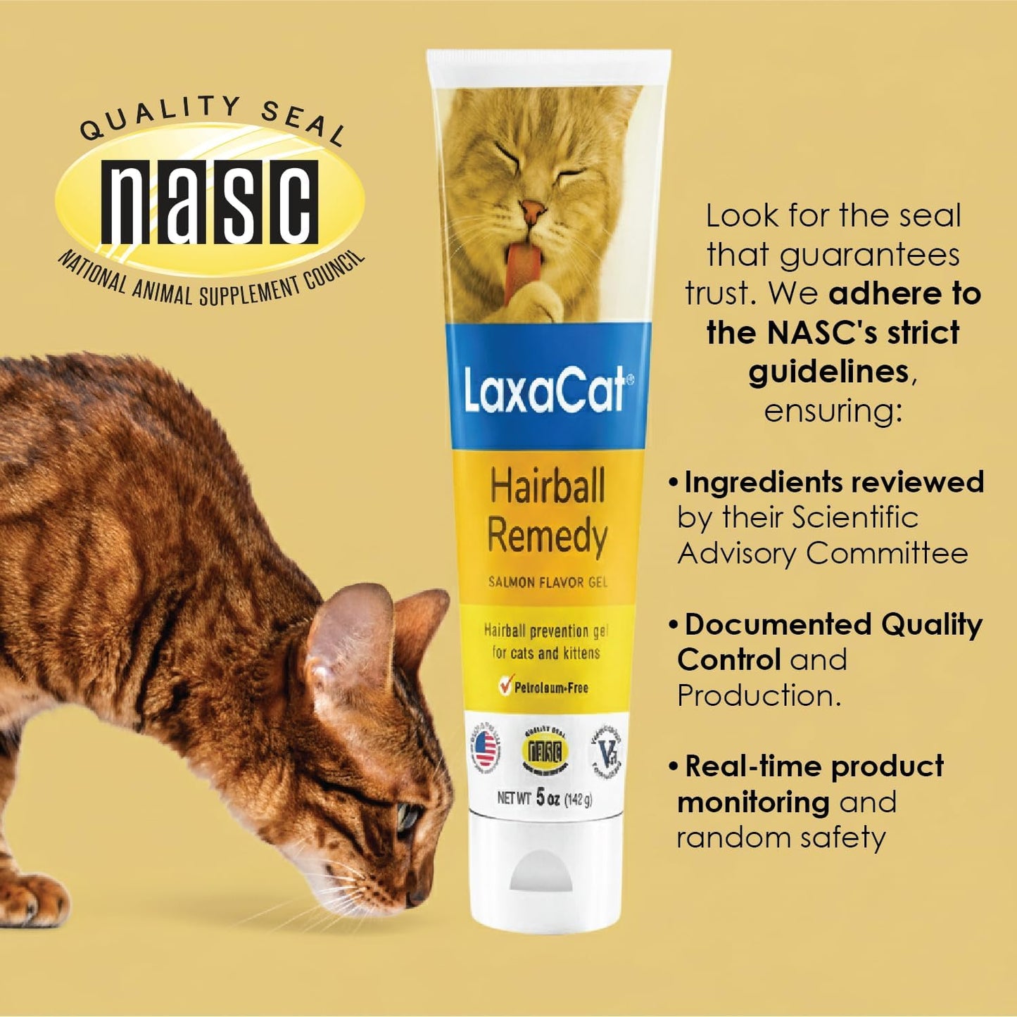 Hairball Gel for Cats 5 oz Petroleum Free Cat Hairball Paste for Furball Control, Constipation Relief and Digestive Support, Easy Lick Salmon Flavor Hairball Treatment for Daily Use, Made in USA - Image 10