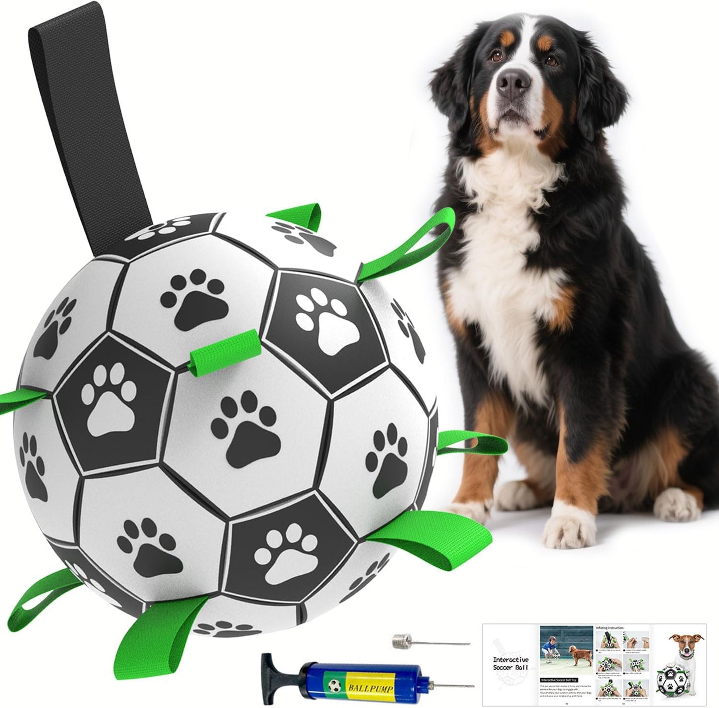 Amasiver Dog Soccer Ball Toys, World Cup Dog Soccer Ball with Straps, Puppy Birthday Gifts, Water Toy, Herding Ball, Durable Balls for Small Medium Pet, Puppy Outdoor Toy (6 Inch-Medium) - Image 10