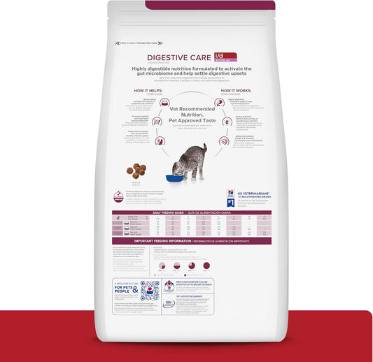 Hill's Prescription Diet gastrointestinal health kitten dry food bag highlighting ActivBiome plus technology logo