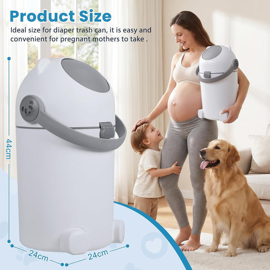 Tebiete pet waste station with lid open and inner bucket