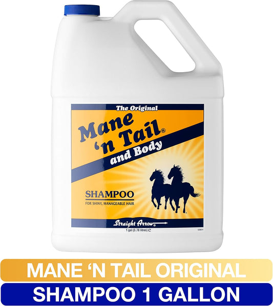 Mane and Tail hydrolyzed collagen horse and human shampoo white jug