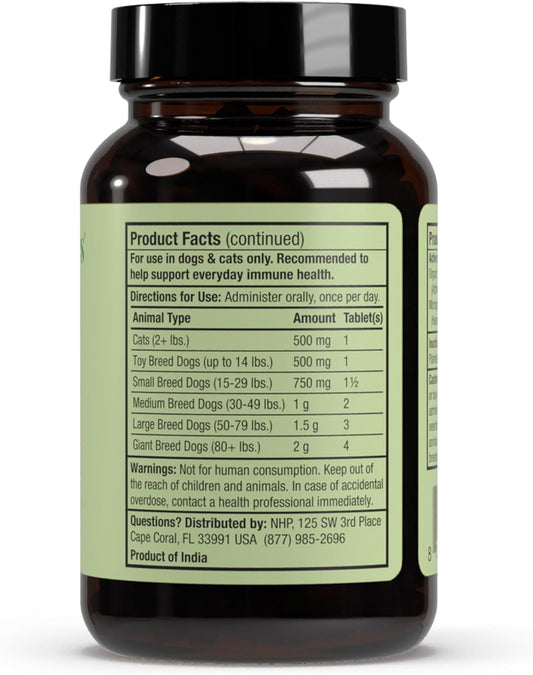 Dr. Mercola SpiruGreen pet antioxidant supplement label details