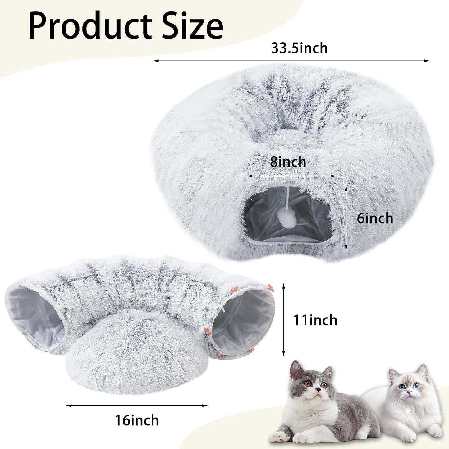 LVUVXVAV donut cat bed arranged as an under Christmas tree skirt decoration