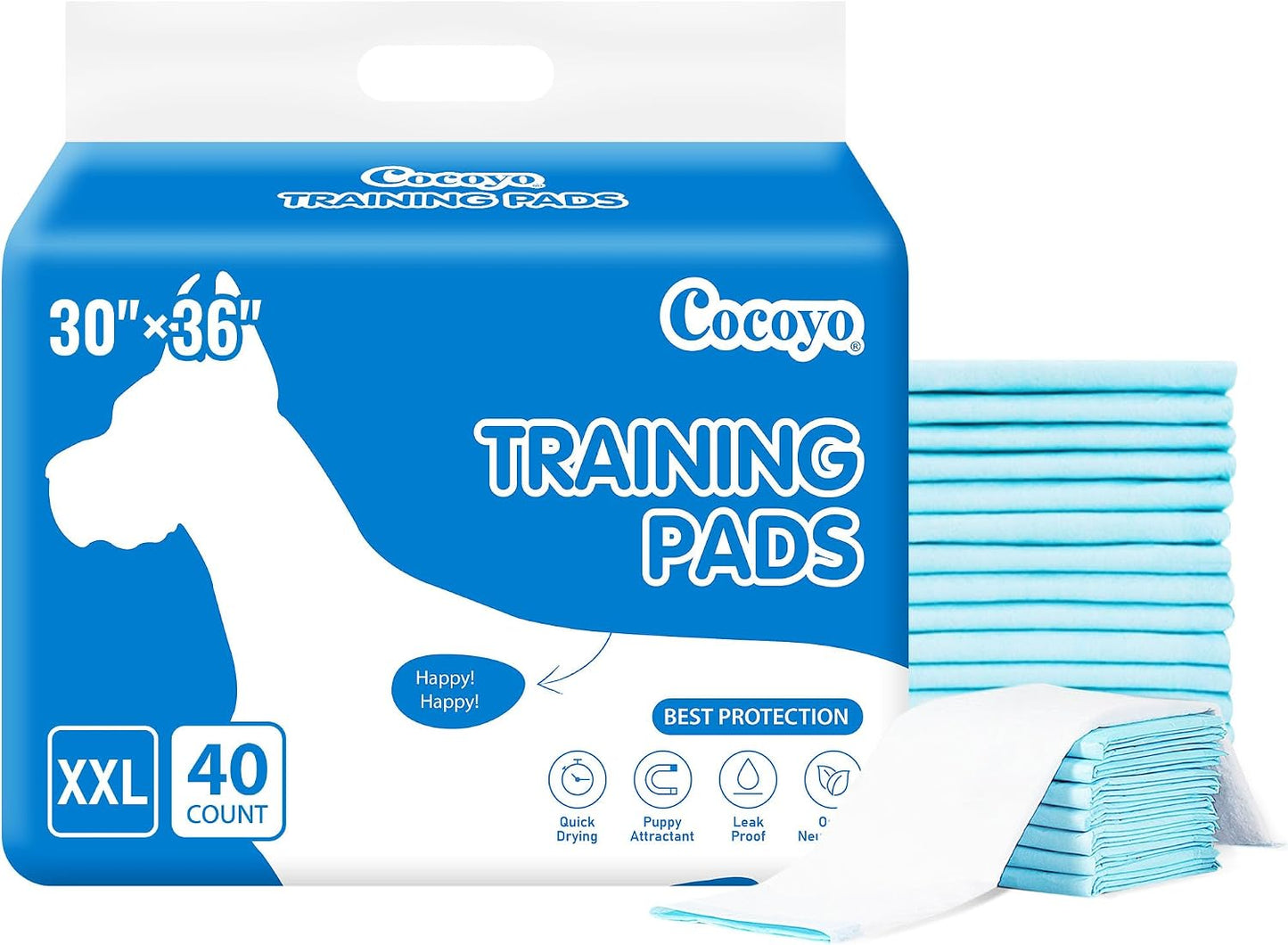 COCOYO giant size puppy pads for home floor protection