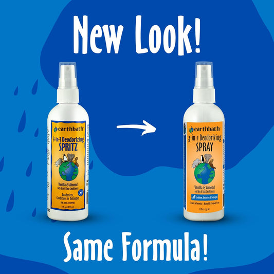 Earthbath dog grooming spray bottle 8 fluid ounces side profile