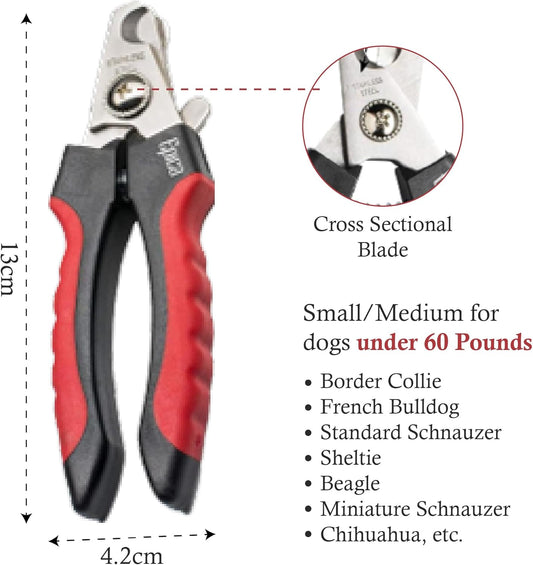 Epica dog nail trimmer showing stainless steel blades