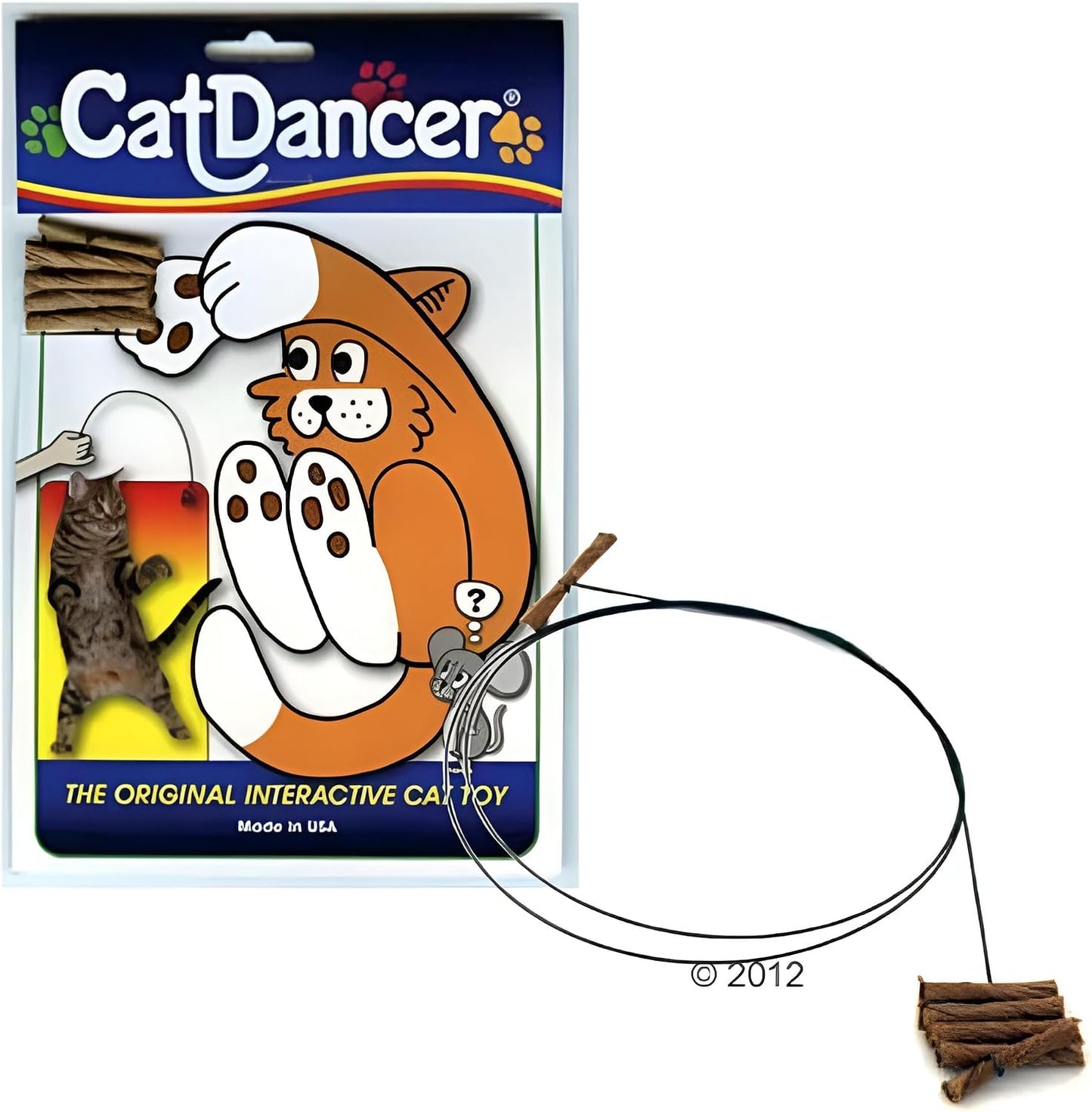 Imported USA cat teaser toy pack of 3 packaging for indoor cat exercise