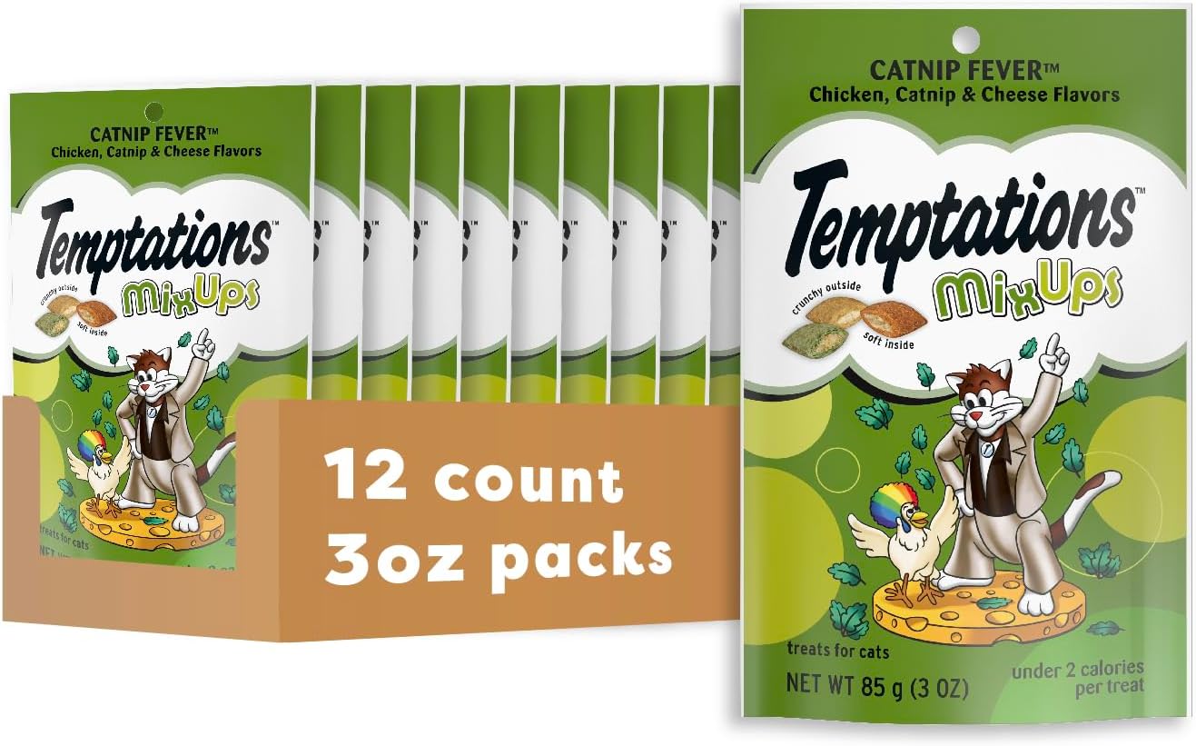 Temptations Cat Treats, Classic Crunchy and Soft Cat Treats, Catnip Fever Flavor, Catnip Treats, 48 oz. Bag - Image 15