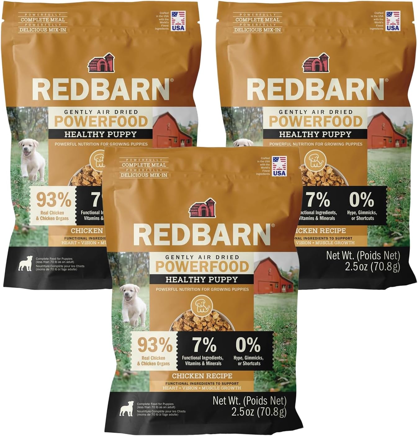 Redbarn Powerfood Air Dried Puppy Food 2 lbs - 93% Real Chicken & Organs High Protein Dry Recipe for Healthy Growth Development Immunity & Digestive Health - Image 15