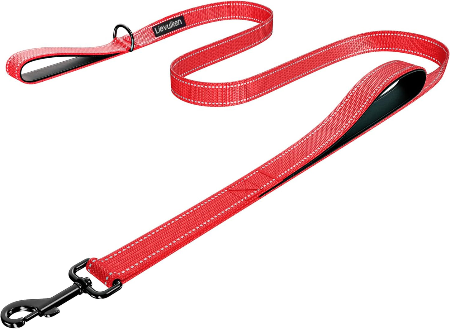 Dog Leash 4ft Long, Double Handle Dog Leash for Safety Control Training, Heavy Duty Dogs Leads with Traffic Padded Handles, Reflective Leashes for Small Medium Large Dogs(4ft, Black) - Image 15