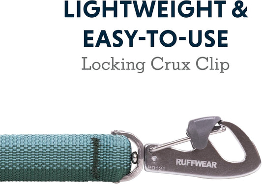 Locking Crux Clip mechanism on Ruffwear green dog leash