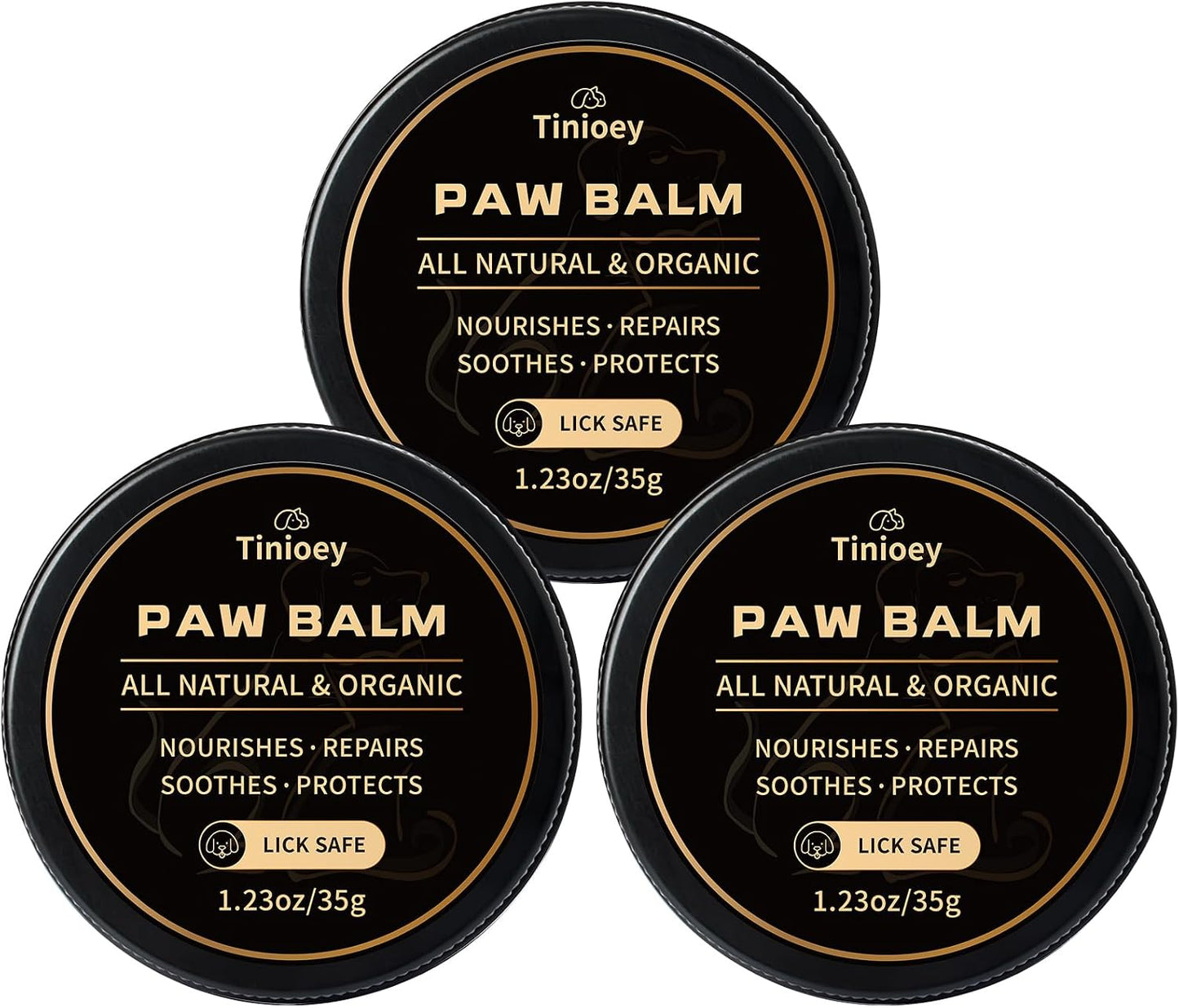 Tinioey 1.23 ounce dog and cat paw balm tins