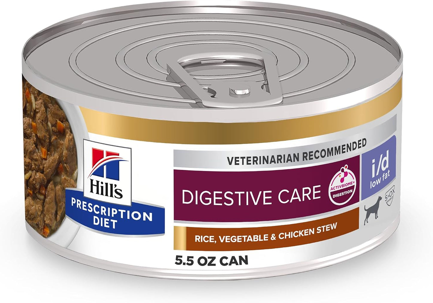 Hill's Prescription Diet i/d Low Fat Digestive Care Wet Dog Food, Rice, Vegetable, & Chicken Stew, 12.5 oz. Cans, 12-Pack - Image 15