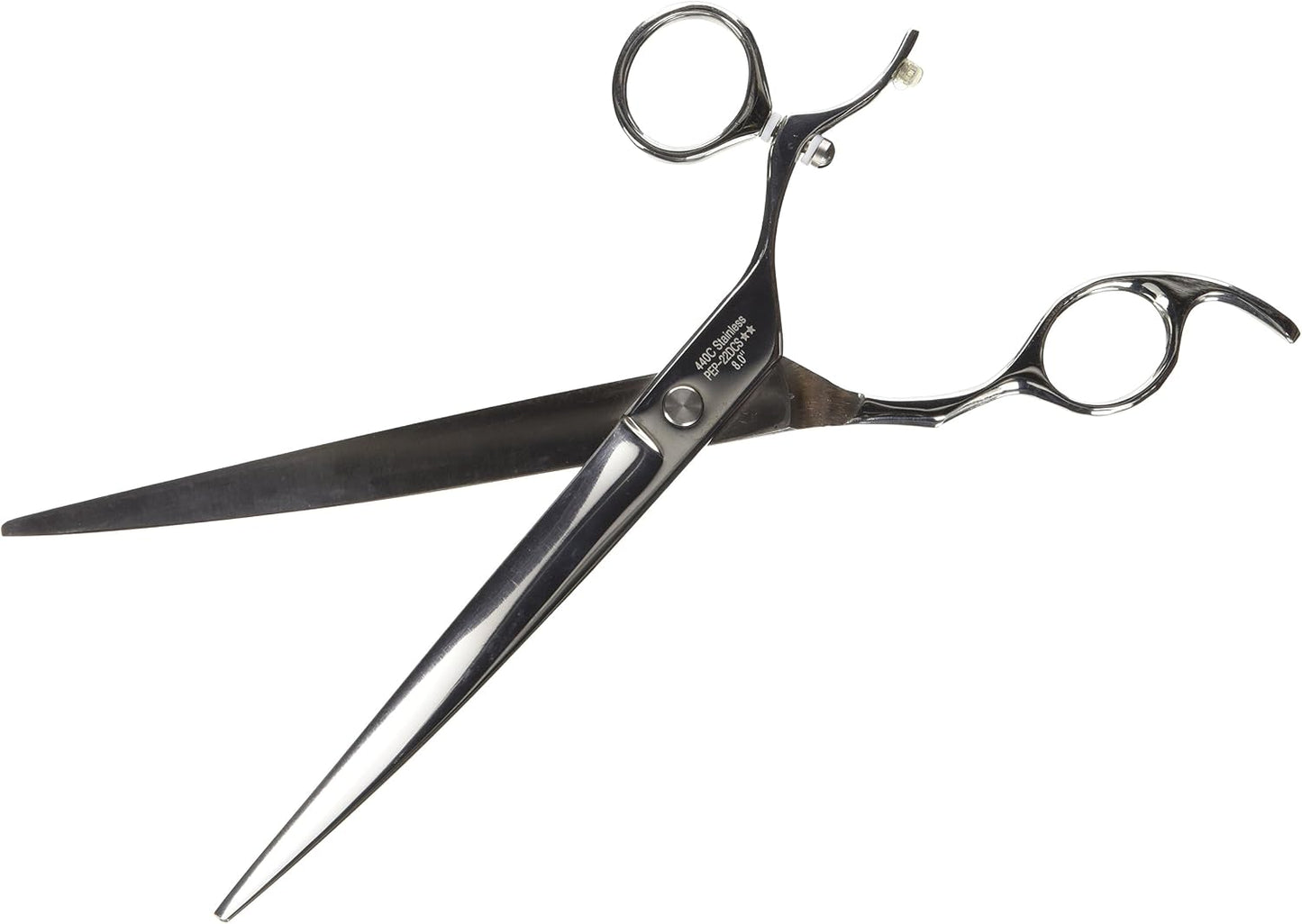 ShearsDirect Japanese 440C Stainless Steel Curved Shear with Swivel Off Set Handle Design, 8-Inch - Image 3
