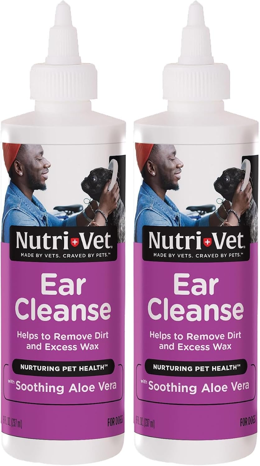 Nutri-Vet Ear Cleanse bottle isolated on white background