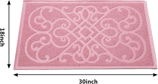 Close up view of the thick dual layer mesh pattern designed for trapping kitty litter.
