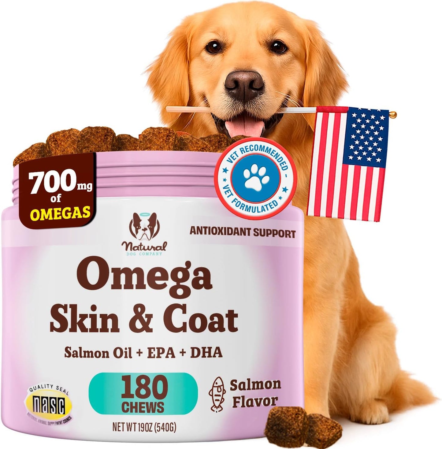 Natural Dog Company Ultra Omega Oil for Dogs a 2000 MG Omega 3, 6, 9 with Salmon, Pollock & Flaxseed Oil, EPA & DHA, Dog Supplement for Skin, Coat, Joints, Allergy & Itch Relief, Dog Fish Oil 16oz - Image 9
