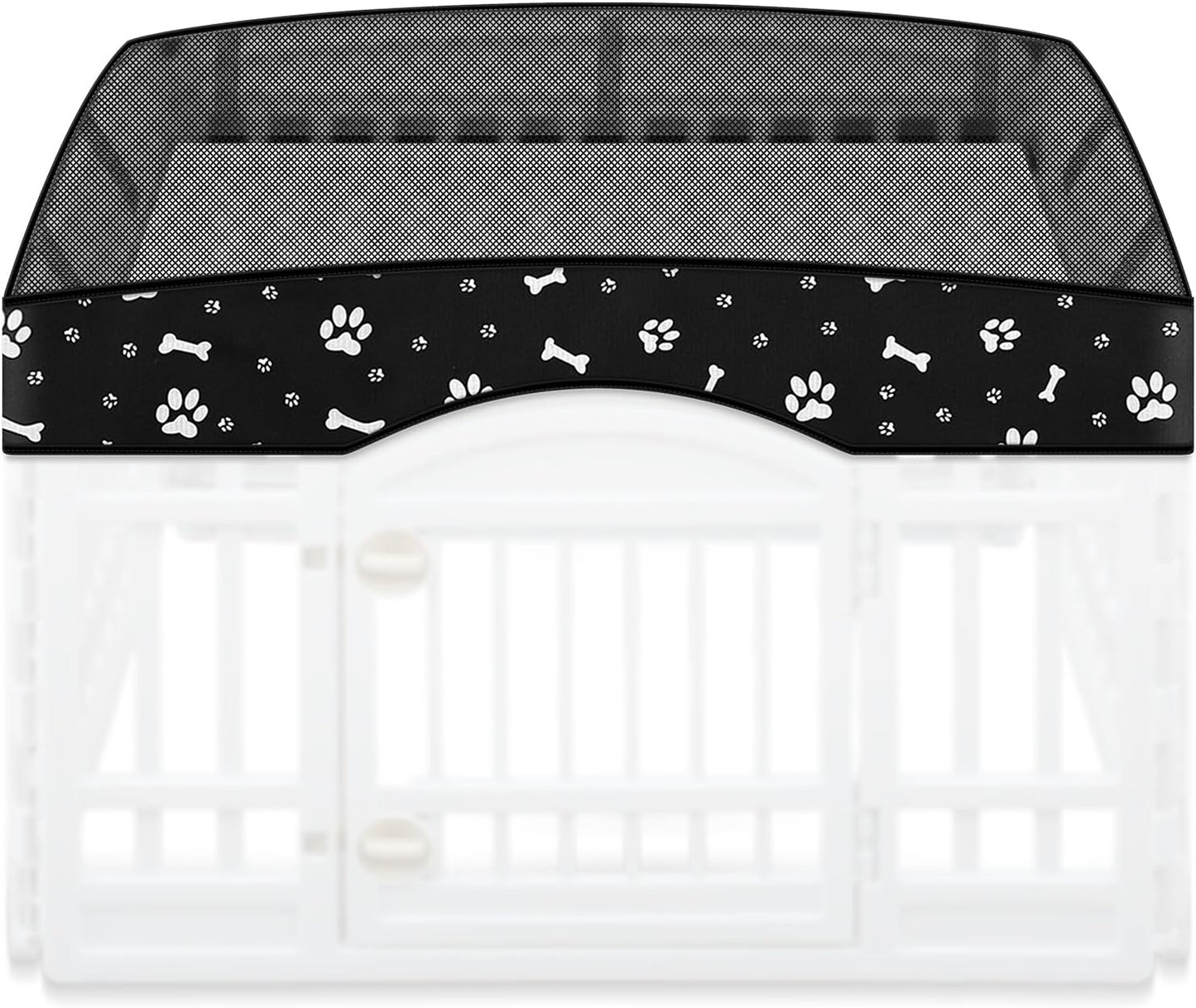 Dog Playpen Mesh Top Lid Fits for 36 Inch 4 Panels Crate Cover Regular Square Plastic Exercise Pet Pen, Breathable Pet Playpen Shade Covers for Dog Crate Pad, Cover Only, Fence Not Included(Pink) - Image 9