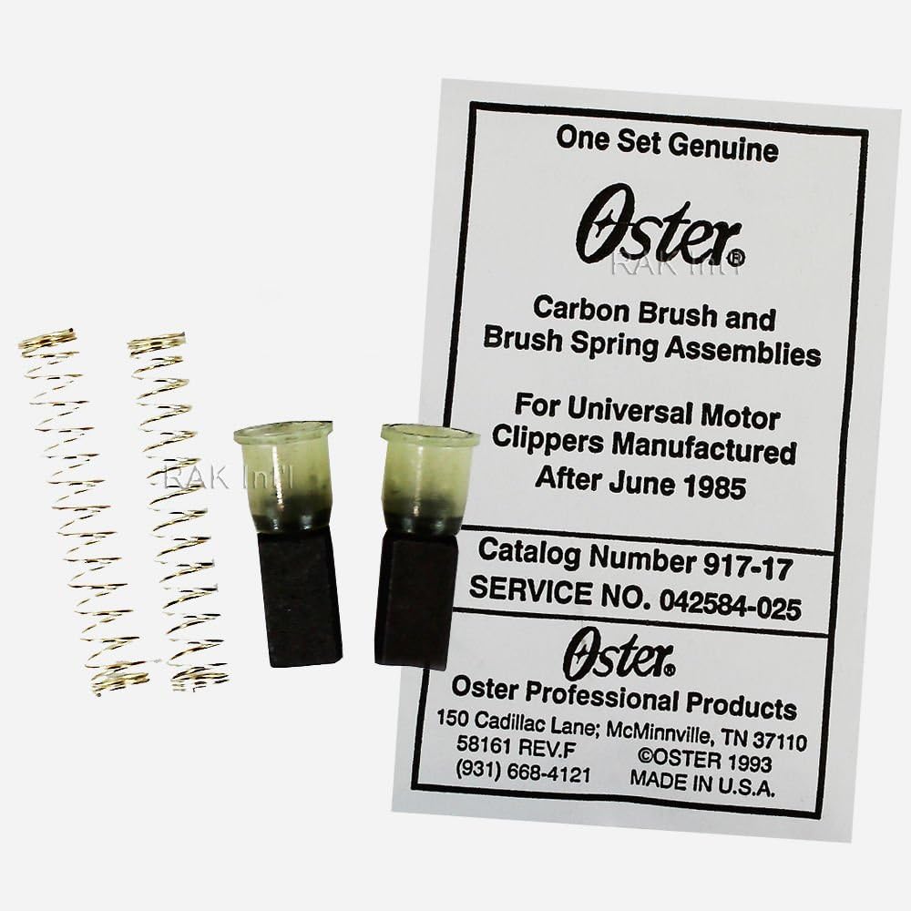Oster A5 Clipper Replacement Brush and Spring Assembly front view professional grooming clipper parts