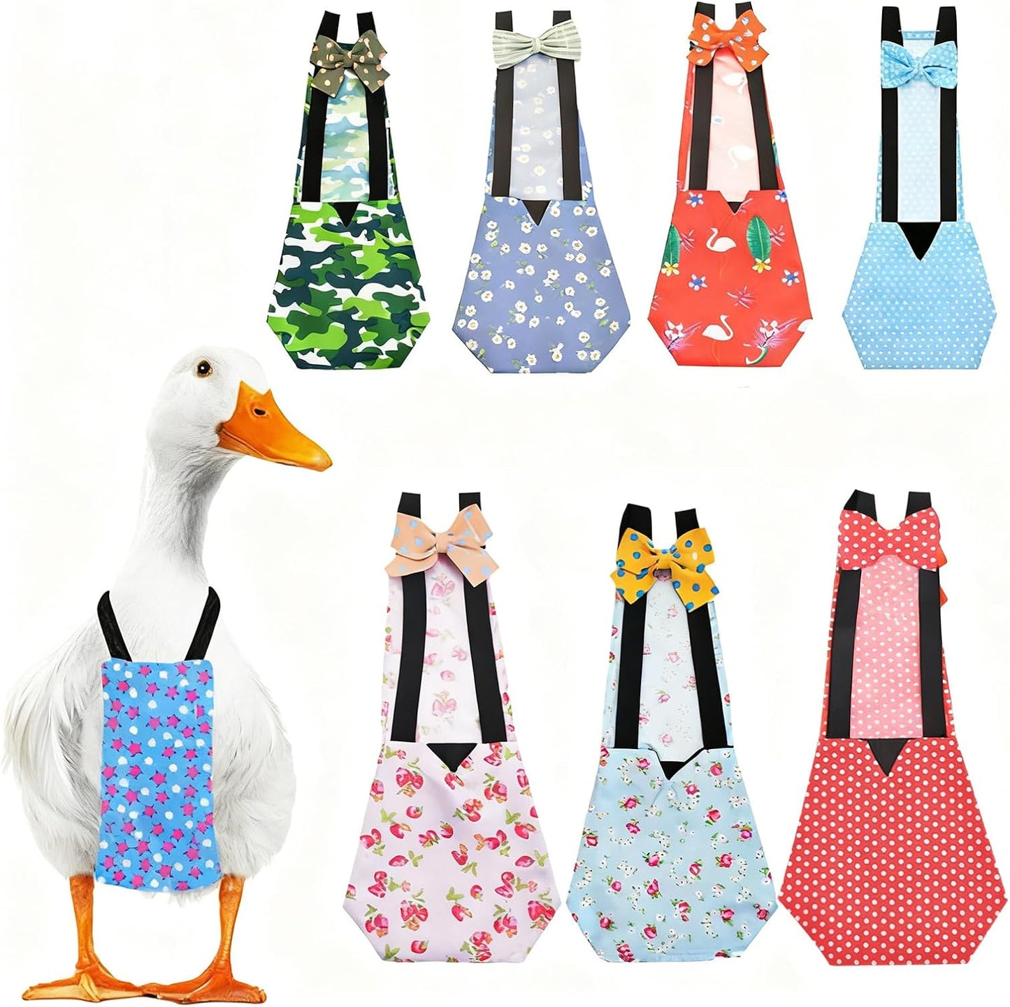 Side view of QBLEEV poultry diaper illustrating the large structured waste pouch