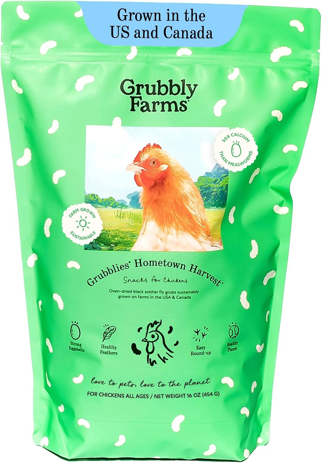 Grubbly Farms Grubblies - Black Soldier Fly Larvae for Chickens - Chicken Treats Grown in the US and Canada - for Strong Eggshells and Healthy Feathers - Grubblies Hometown Harvest 5LB - Image 9