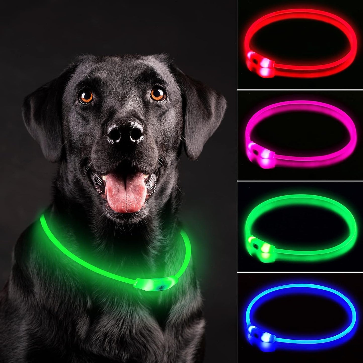 NOVKIN LED Dog Collar, Cut-to-Fit Light Up Dog Collar for Night Walking, IP67 Waterproof USB Rechargeable Glowing Pet Collar, High Visibility Super Bright Safety Lights for S/M/L Dogs(Blue) - Image 10