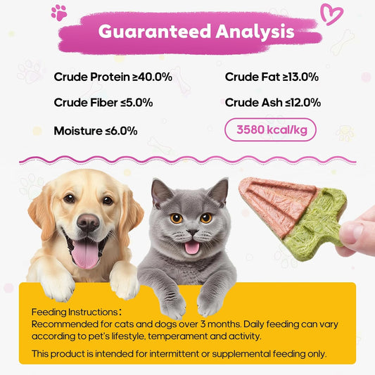Whiskopia pet treats showing watermelon shape and stick handle