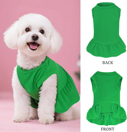 Choyaxo cat skirt side angle highlighting the breathable stretchable summer pet fabric