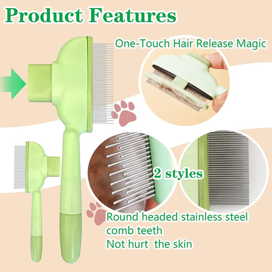 KoovDem fine tooth pet grooming tool set