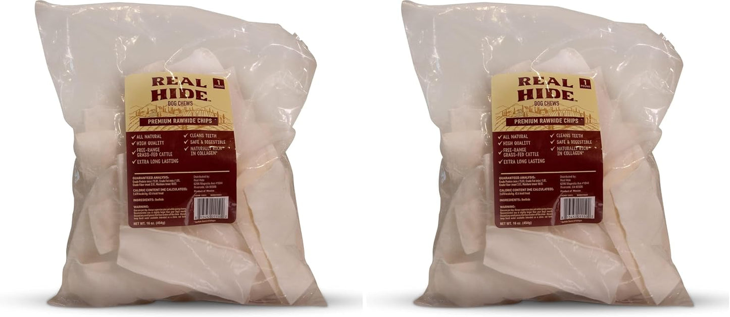 Real Hide one pound bag of premium free range beefhide treats