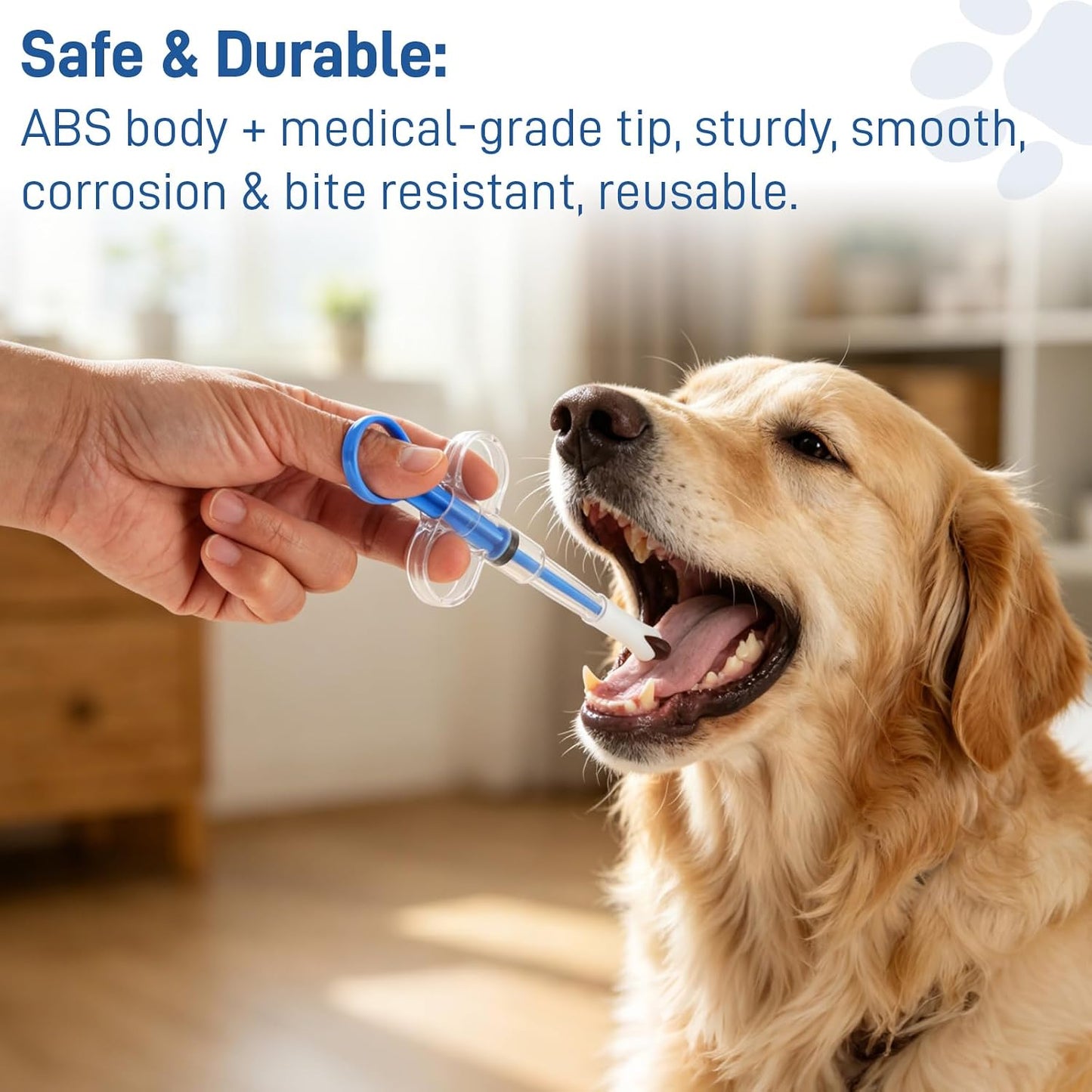 Packaging and full assembly view of the authentic imported blue pet piller device