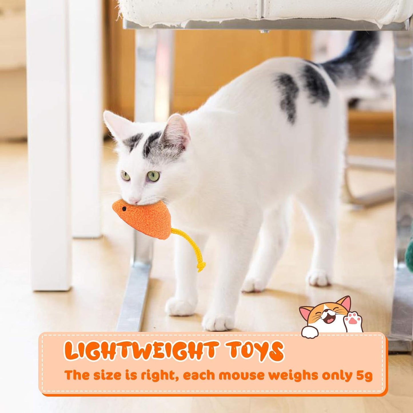 Dorakitten mouse toys in retail packaging