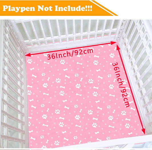 Thinmuhand puppy playpen mat attached to metal frame
