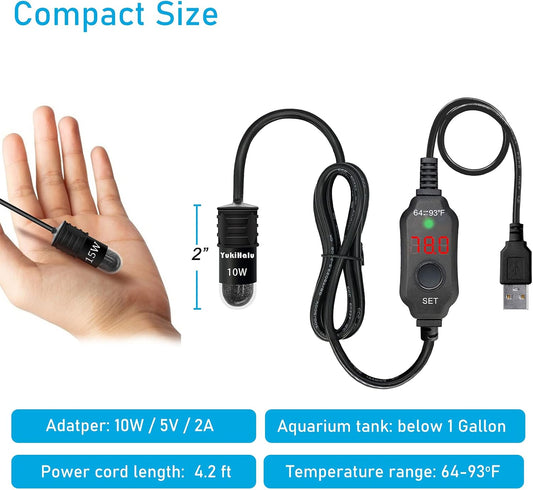 Close up of YukiHalu external temperature controller for fish tank