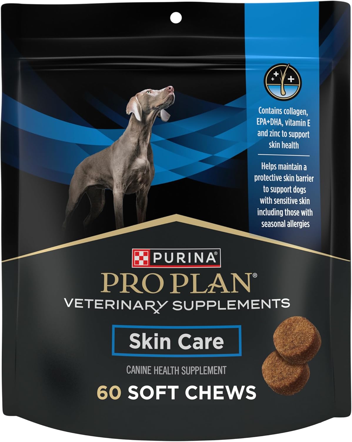 Purina Pro Plan Veterinary Skin Care Soft Chew Dog Supplements with Omega-3 Fish Oil, EPA, DHA to Support Seasonal Allergies & Strong Immune System - (Pack of 1) 30 ct. Pouches - Image 11