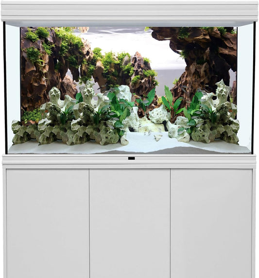 Detailed dragon stone pattern on the premium vinyl aquarium backdrop