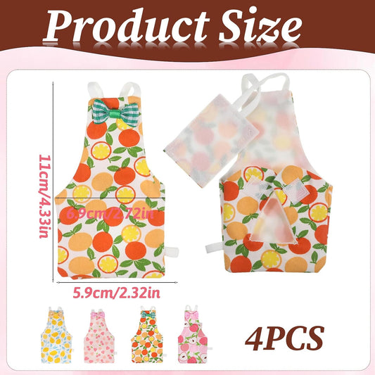 LXUEJIE bird flight suit pack of four showing peach orange lemon and cherry patterns