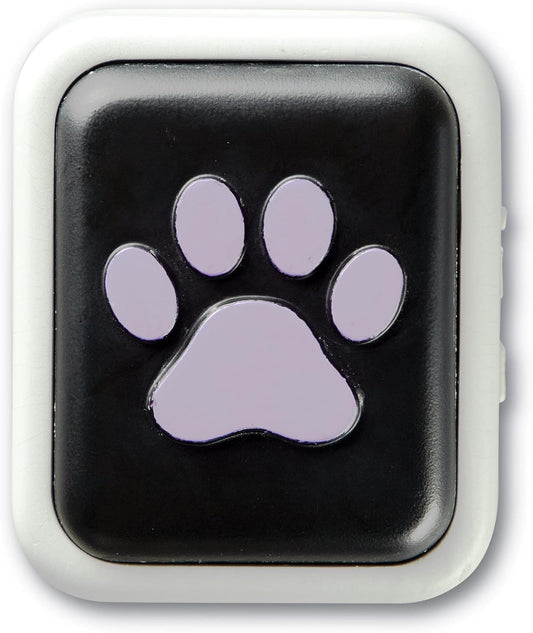 Hunger for Words Talking Pet Doorbell mounted securely on a wall near a door frame